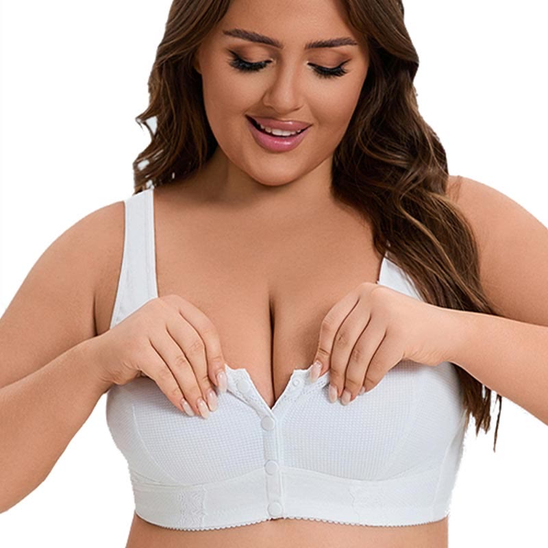 Soutien-gorge sans armatures style gilet en dentelle grande taille