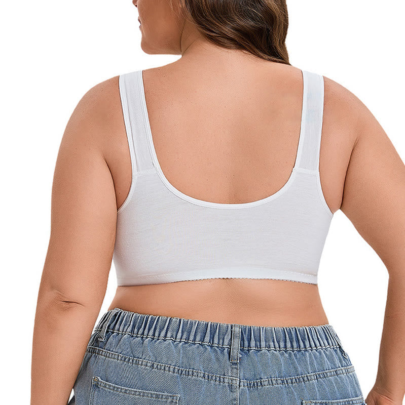 Soutien-gorge sans armatures style gilet en dentelle grande taille