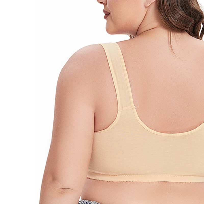 Soutien-gorge sans armatures en dentelle fleurie grande taille