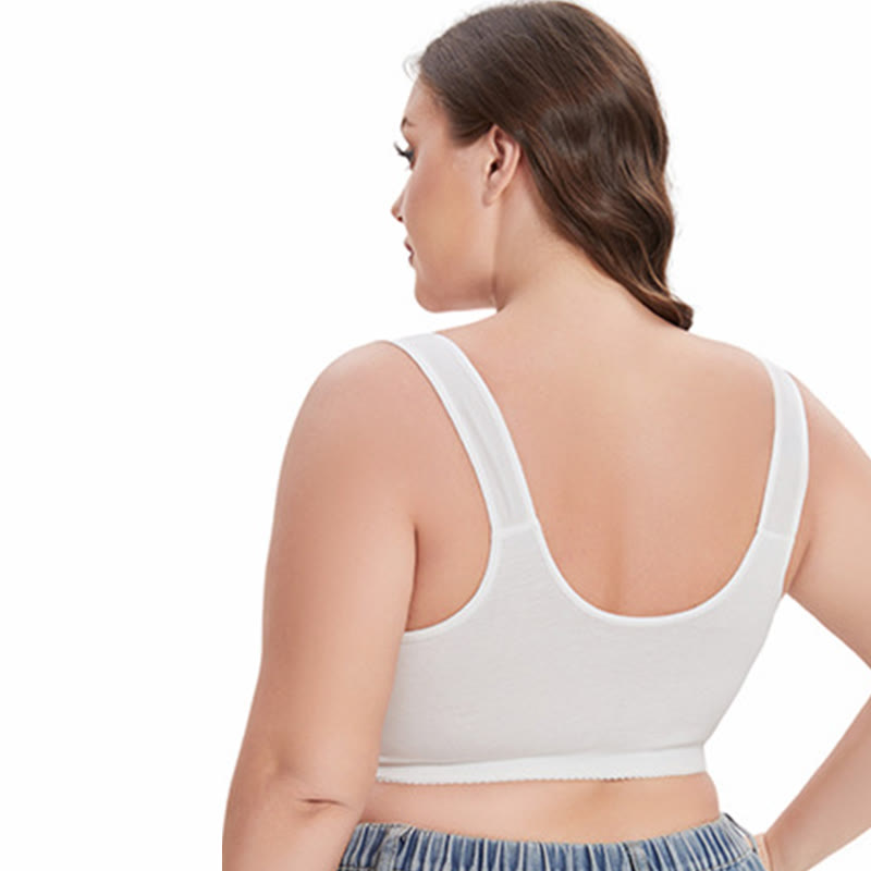 Soutien-gorge sans armatures à fleurs vertes grande taille