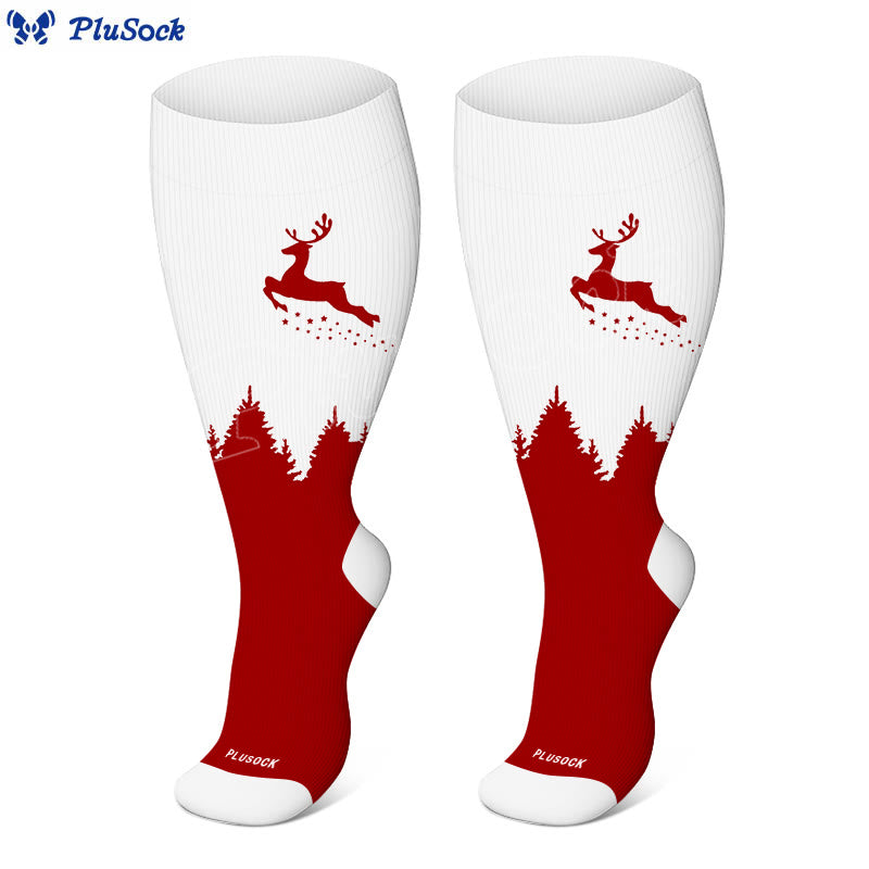 Chaussettes de compression Elk grande taille - Rouge - 4XL - image 7