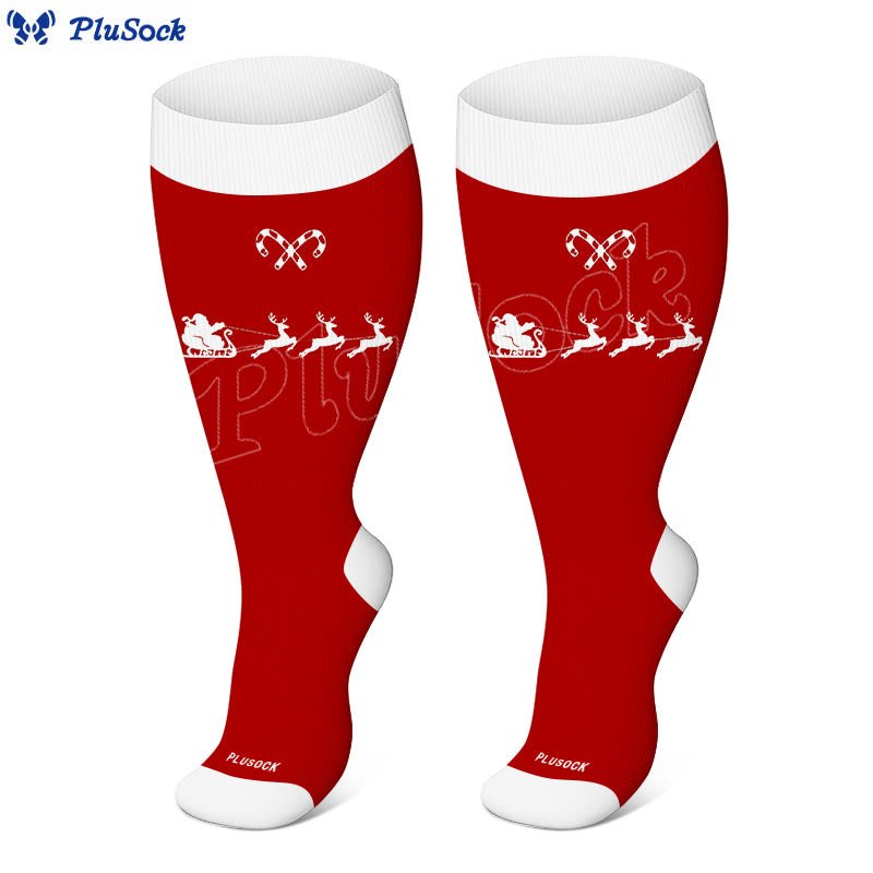 Chaussettes de compression grande taille motif canne à sucre (3 paires) - image 9
