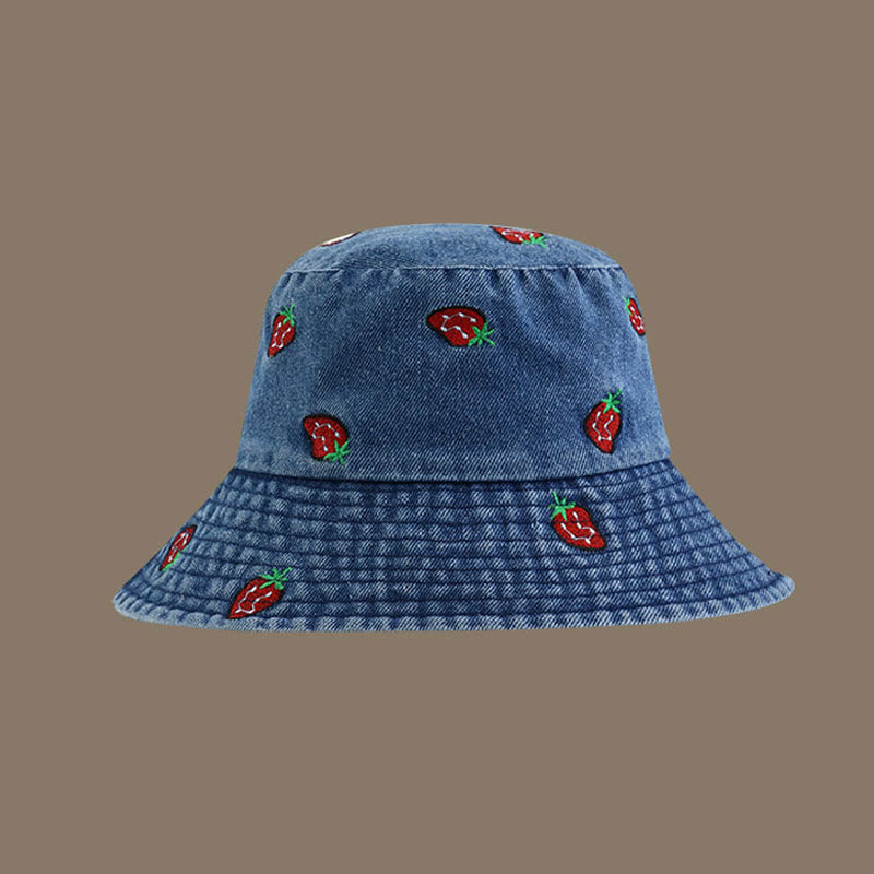 Chapeau bob fraise grande taille - Bleu foncé - Taille unique - image 7