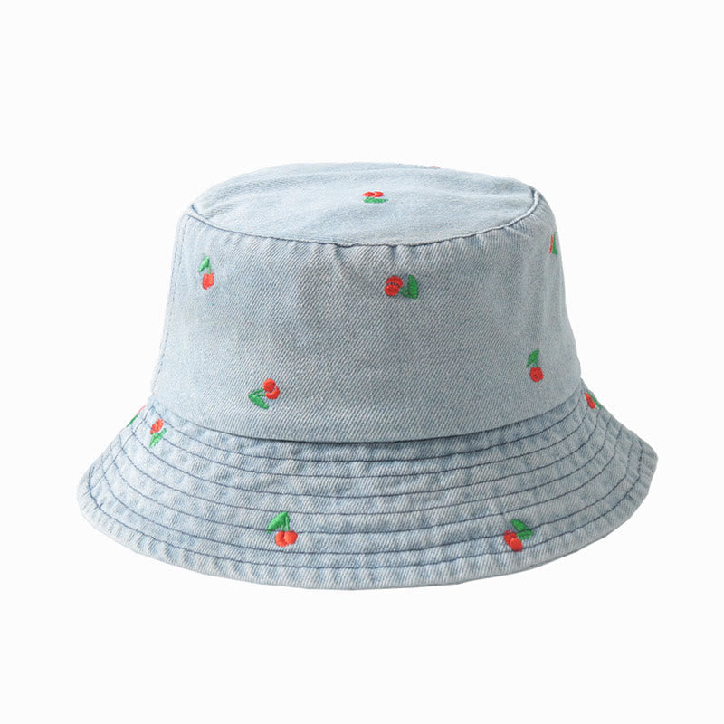 Chapeau bob cerise grande taille - Bleu clair - Taille unique - image 1