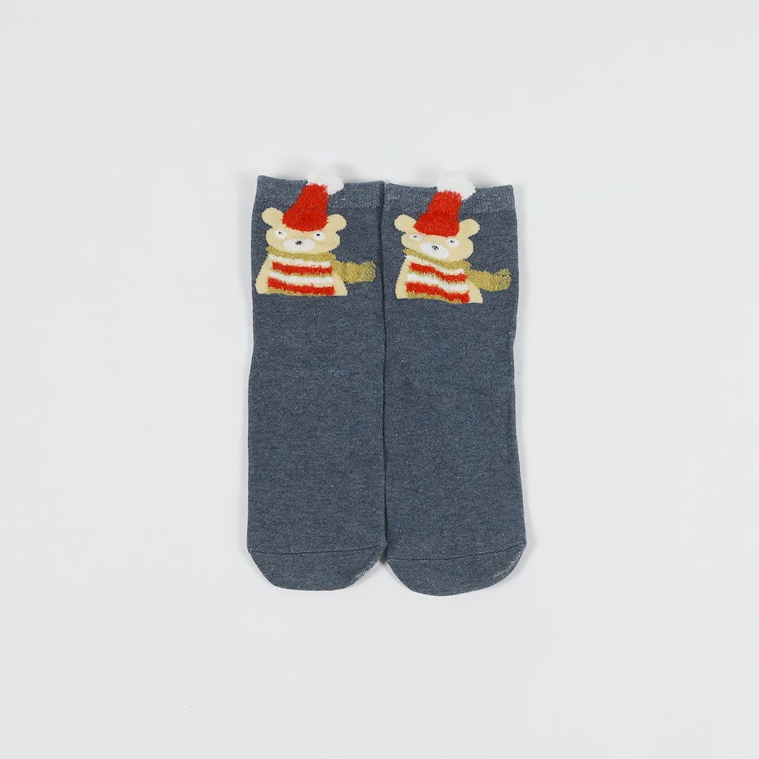 Chaussettes de Noël à motif renard et élan