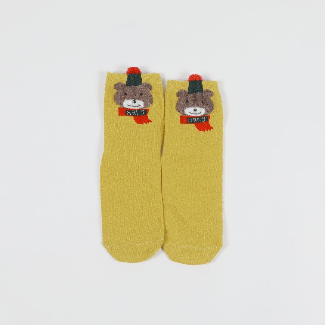 Chaussettes de Noël à motif renard et élan