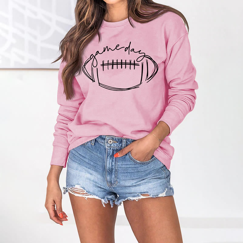 Sweat-shirt noir imprimé Game Day grande taille