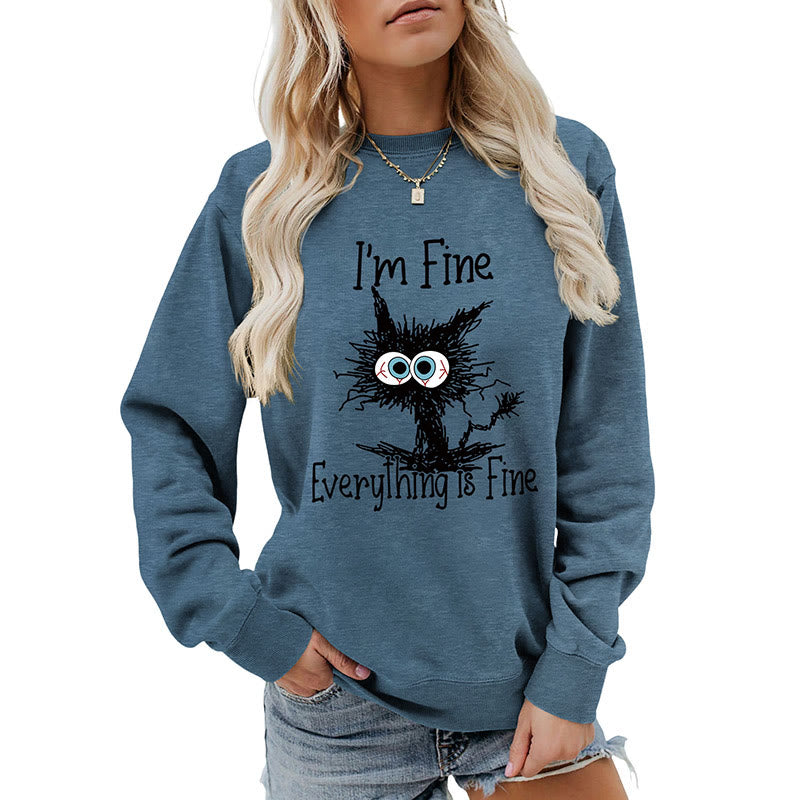 Sweat-shirt chat en colère grande taille - image 17