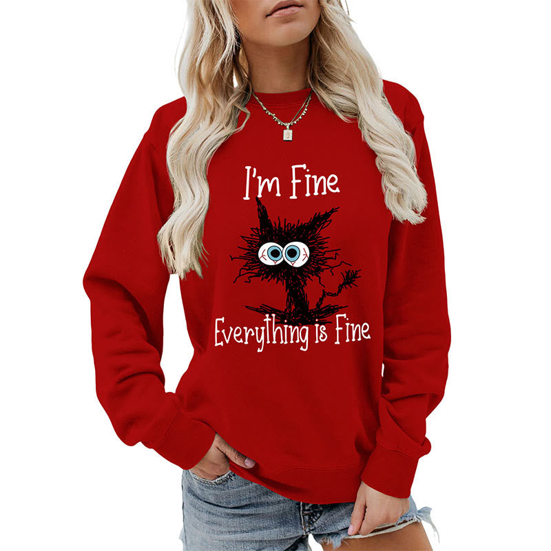 Sweat-shirt chat noir grande taille - image 13