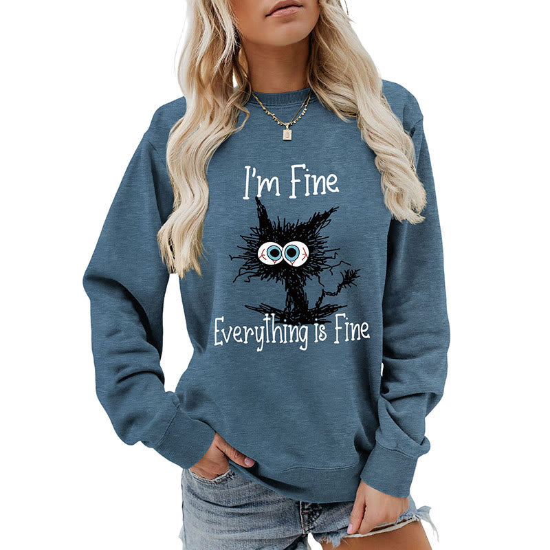 Sweat-shirt chat noir grande taille - image 19