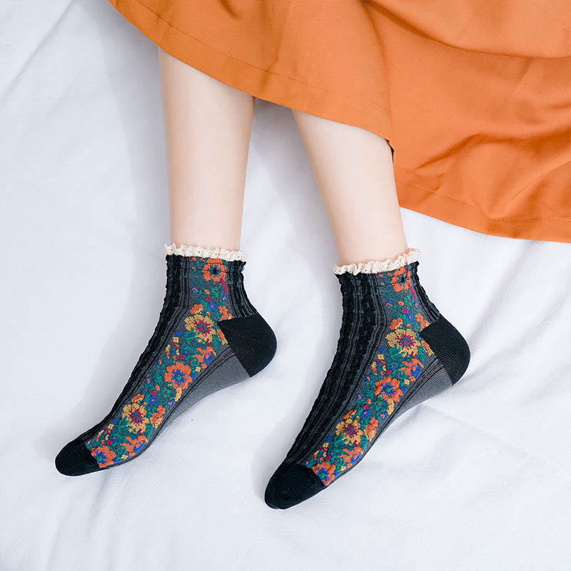 Chaussettes vintage en dentelle (5 paires) - image 6