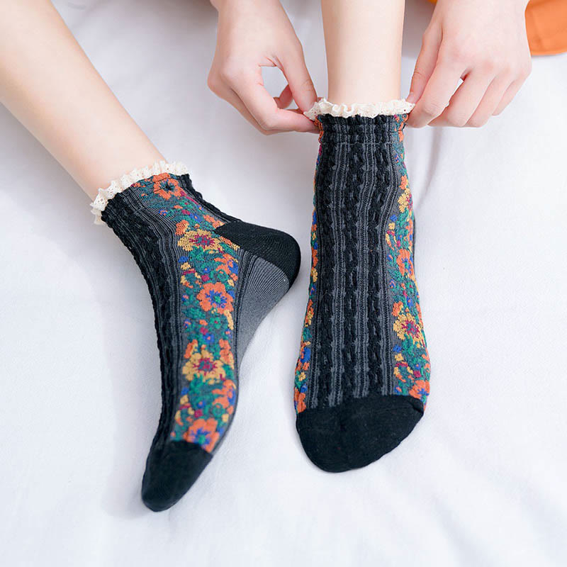 Chaussettes vintage en dentelle (5 paires) - image 5