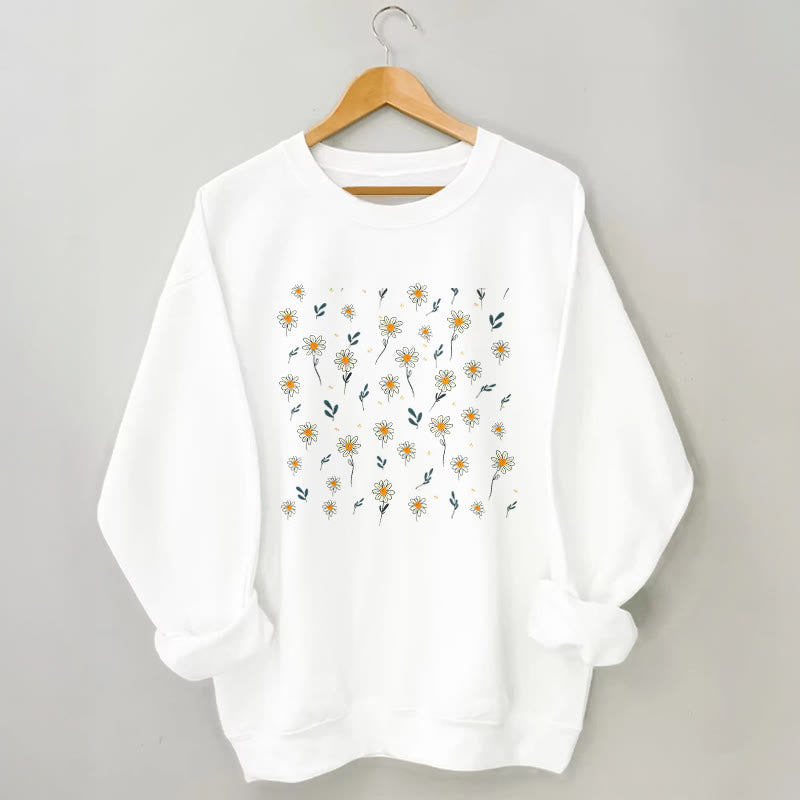 Sweat-shirt Daisy grande taille - Blanc - 3XL - image 3