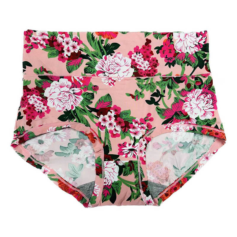 Culottes grande taille à grandes fleurs (lot de 4) - Rose - XL - image 5