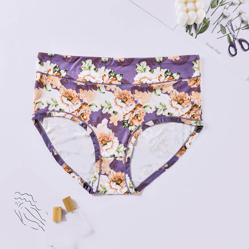 Culottes à fleurs douces (paquets de 4) - Violet clair - 4XL - image 11