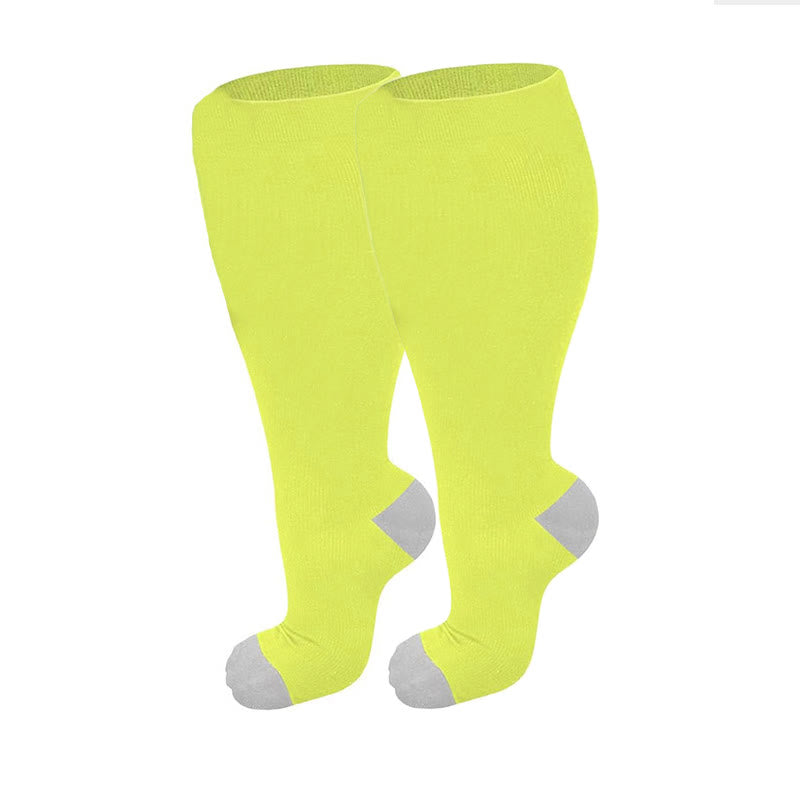 Chaussettes de compression vertes fluorescentes grande taille