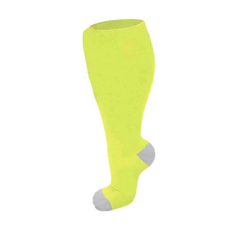 Chaussettes de compression vertes fluorescentes grande taille