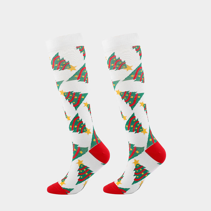 Chaussettes de compression à motifs de Noël (6 paires) - image 5
