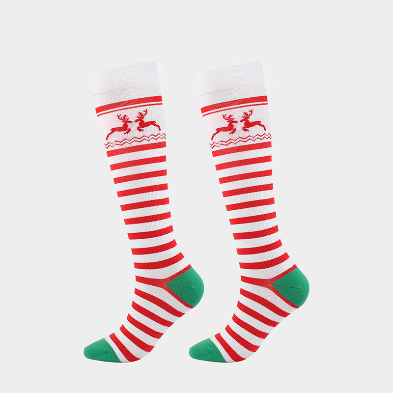 Chaussettes de compression à motifs de Noël (6 paires) - image 7
