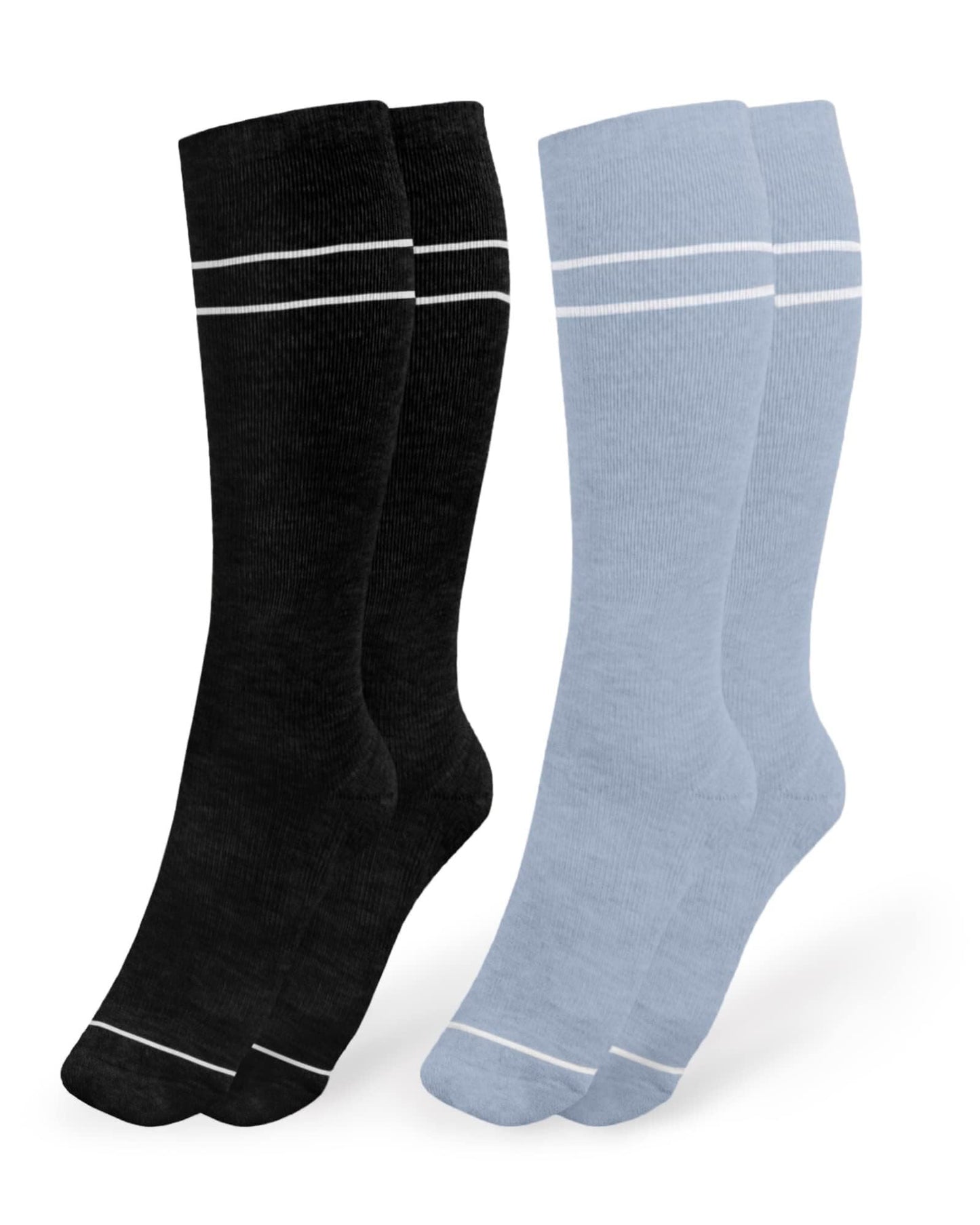 Chaussettes de compression douces et unies (6 paires)