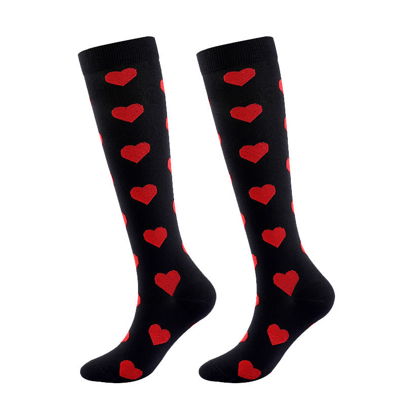 Chaussettes de compression à lèvres rouges (5 paires)