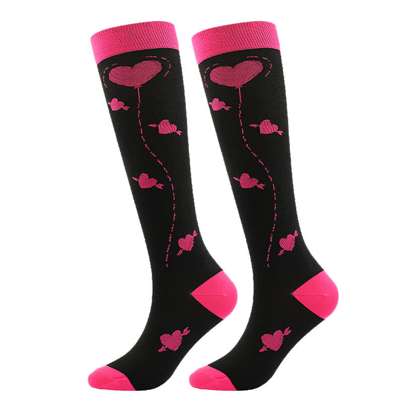 Chaussettes de compression à lèvres rouges (5 paires)