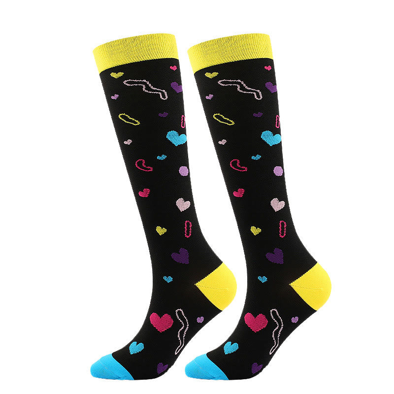 Chaussettes de compression à lèvres rouges (5 paires)