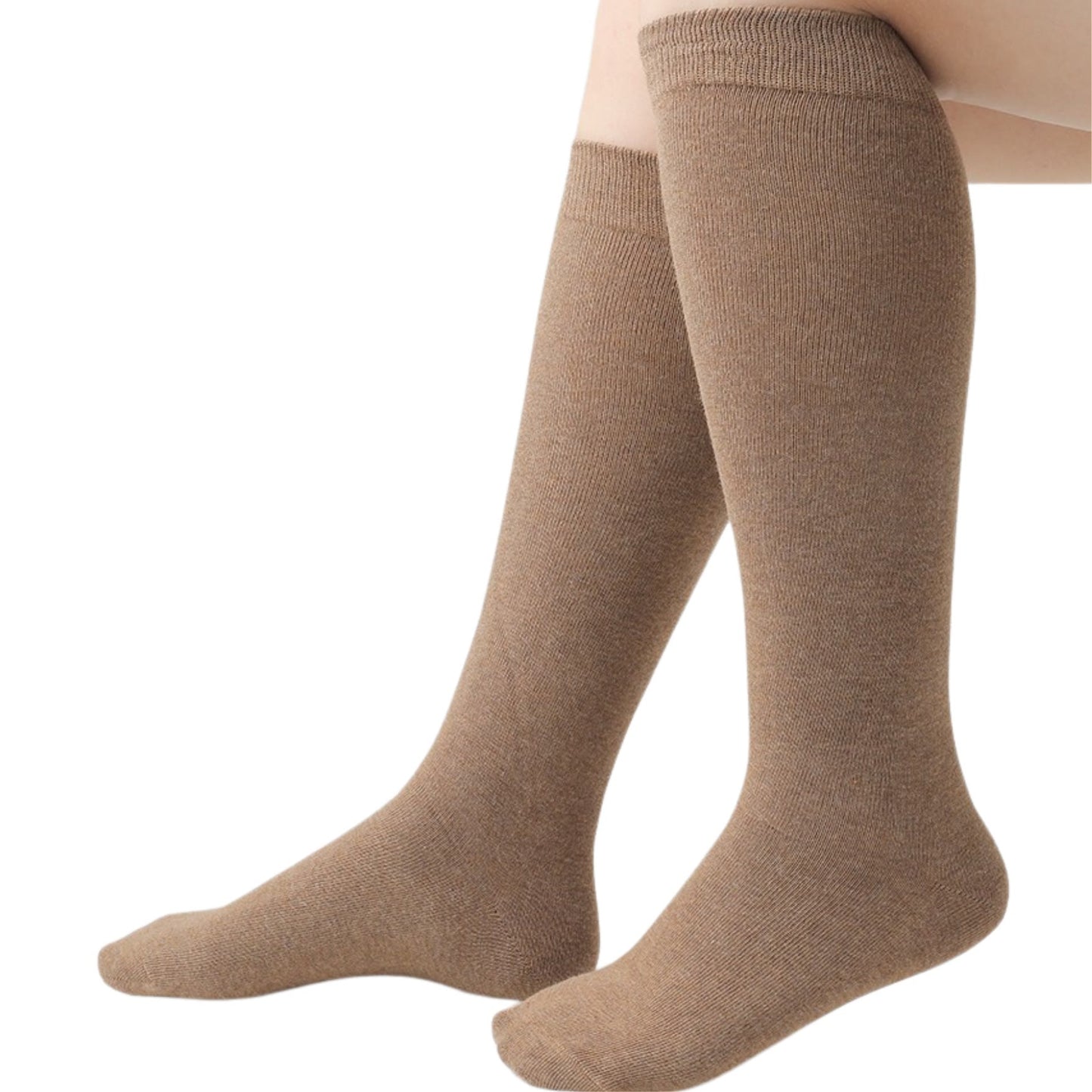 Chaussettes hautes douces pour la peau (2 paires) - Kaki - Convient aux personnes de 88 à 220 lb - image 7