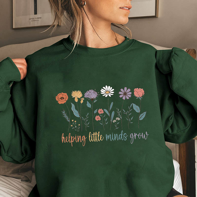 Sweat-shirt à fleurs grande taille - Vert foncé - 3XL - image 5