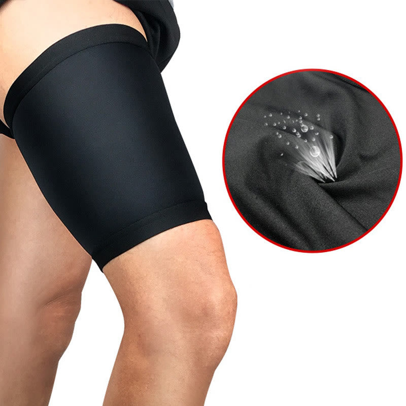 Manchon de compression de cuisse de sport de couleur unie