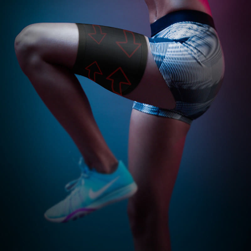Manchon de compression de cuisse de sport de couleur unie