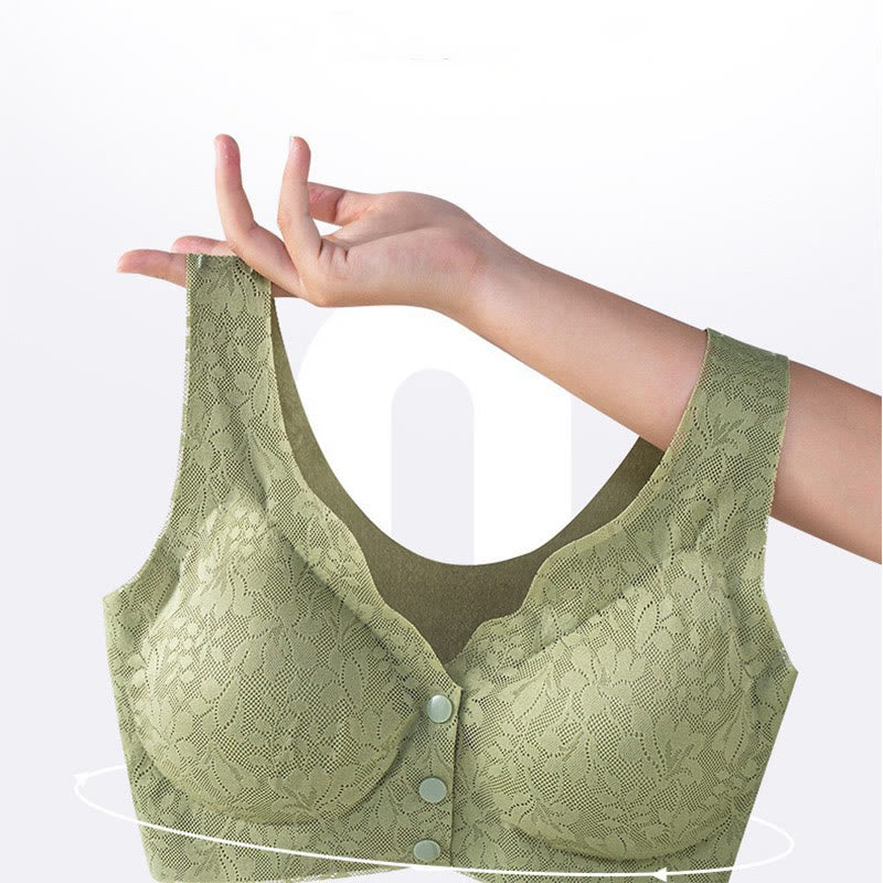 Soutiens-gorge sans armatures confortables à boutons sur le devant grande taille (lot de 2)