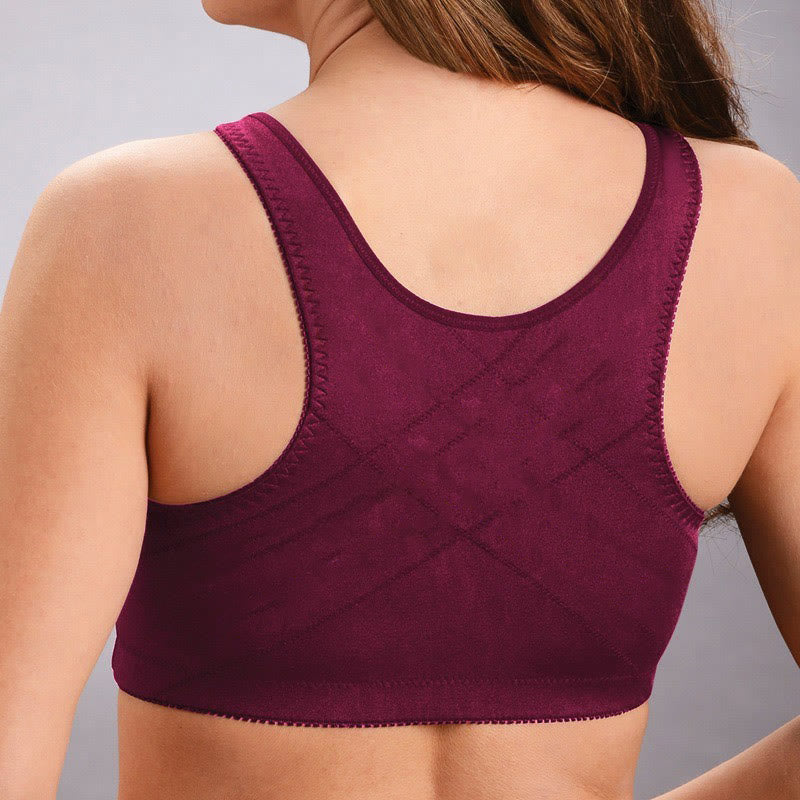 Soutien-gorge sans armatures en dentelle avec maintien du dos grande taille