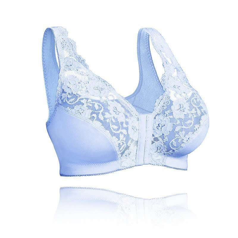 Soutien-gorge sans armatures en dentelle avec maintien du dos grande taille