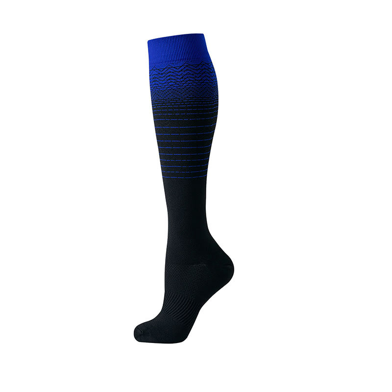 Chaussettes de compression à rayures dégradées (6 paires)