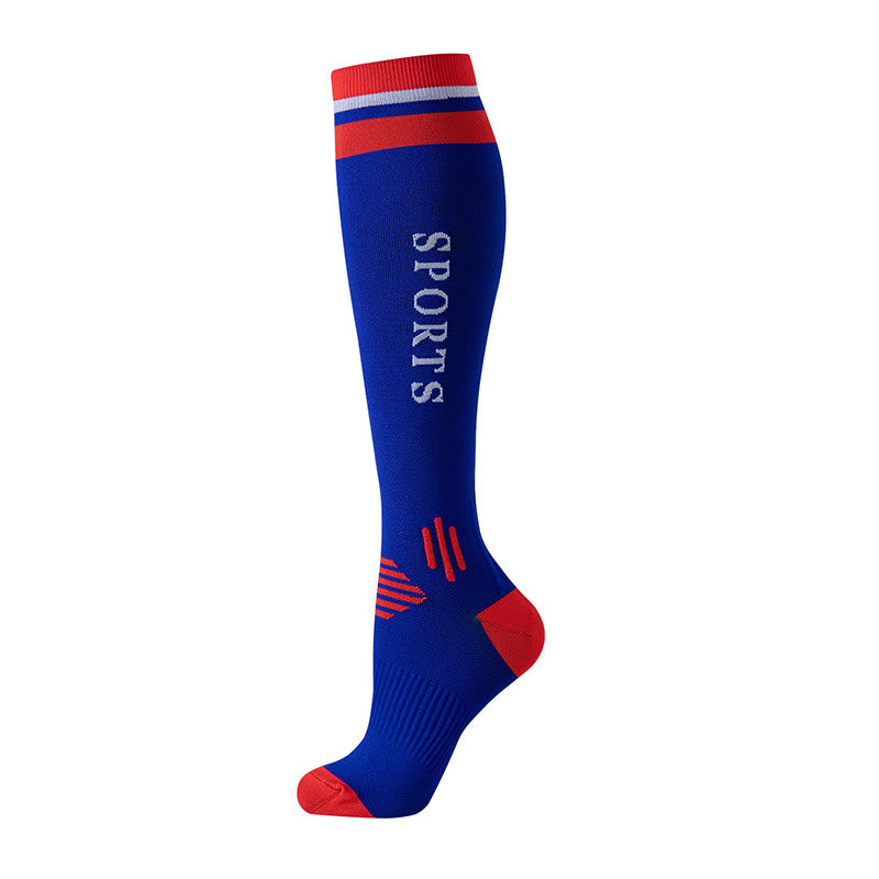 Chaussettes de compression de sport assorties (6 paires) - Bleu foncé - S/M - image 6