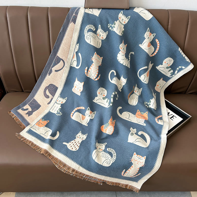 Grande écharpe douce pour chat - Bleu - Taille unique - image 8