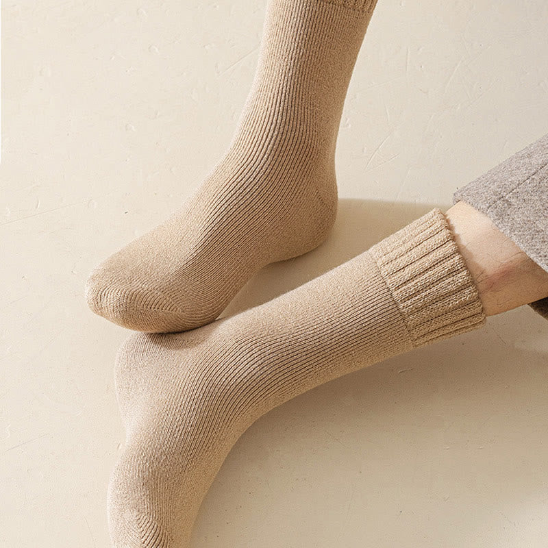 Chaussettes courtes polyvalentes de couleur unie grande taille (5 paires)