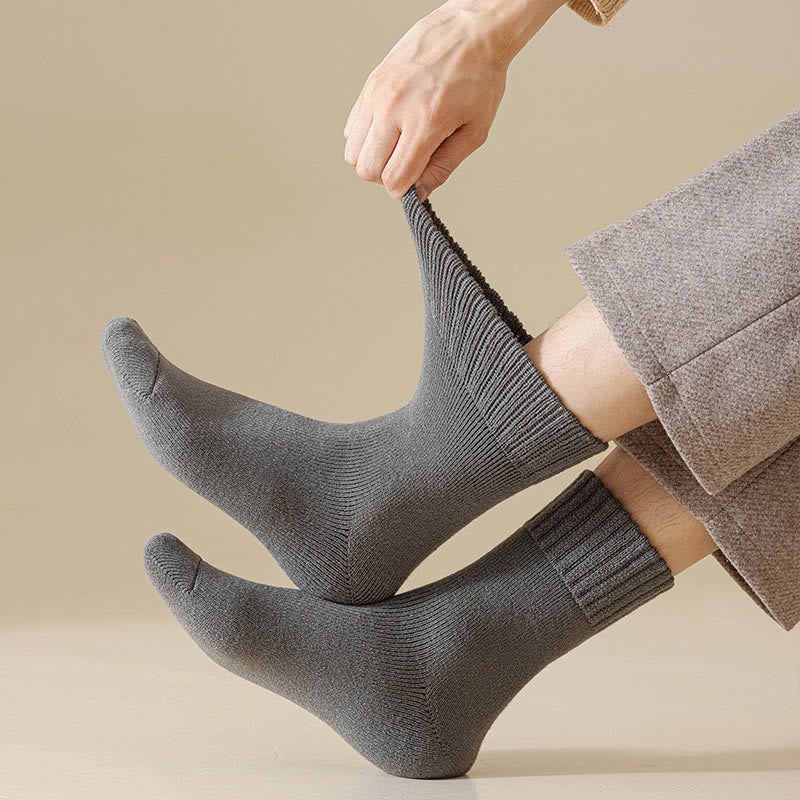 Chaussettes courtes polyvalentes de couleur unie grande taille (5 paires)