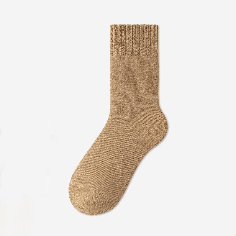 Chaussettes courtes polyvalentes de couleur unie grande taille (5 paires)