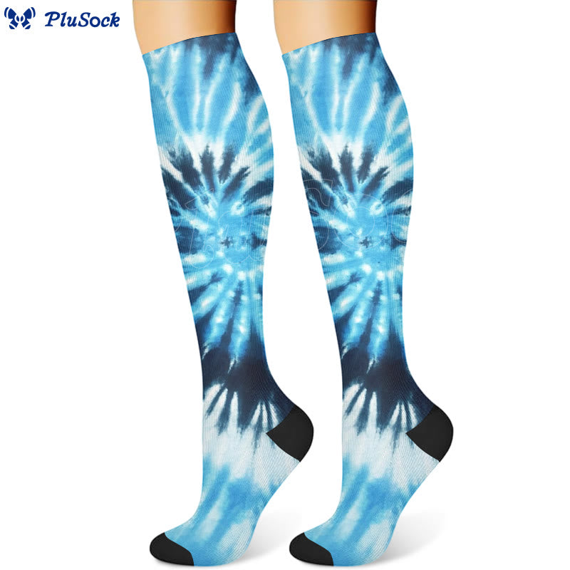 Chaussettes de compression tendance tie-dye (3 paires)