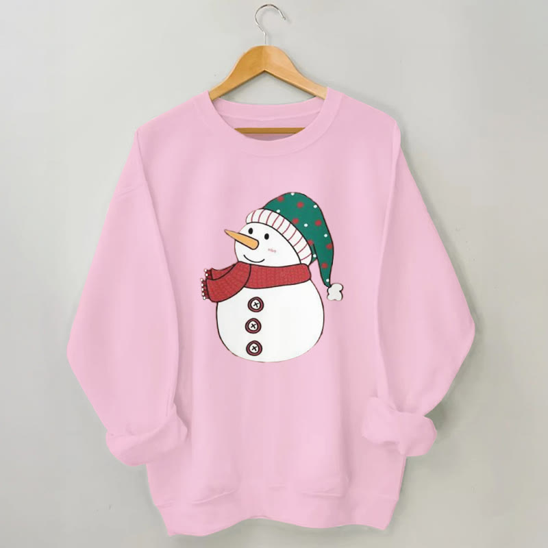 Sweat-shirt bonhomme de neige grande taille - Rose - 3XL - image 5