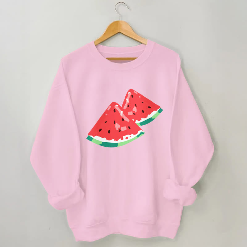 Sweat-shirt pastèque grande taille - Rose - 3XL - image 4