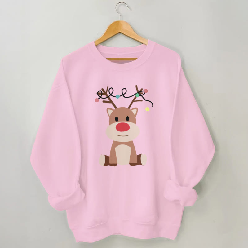 Sweat-shirt élan grande taille - Rose - 3XL - image 4