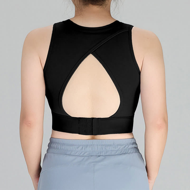 Soutien-gorge de sport sans armatures résistant aux chocs - Noir - 5XL - image 10