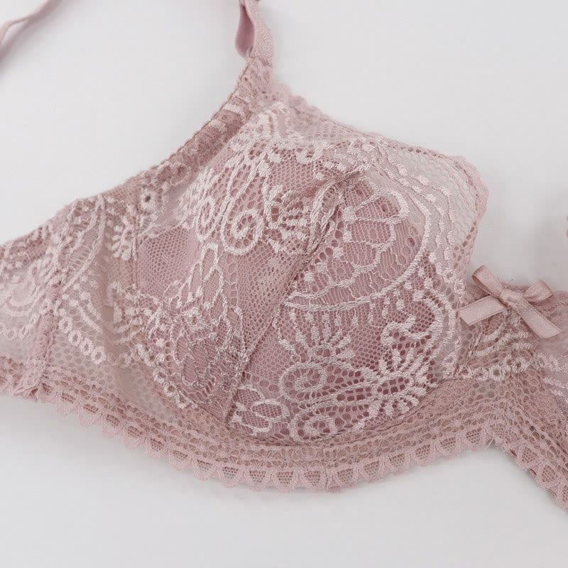 Soutien-gorge à armatures sexy en dentelle transparente