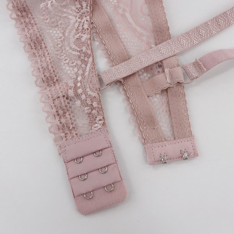 Soutien-gorge à armatures sexy en dentelle transparente
