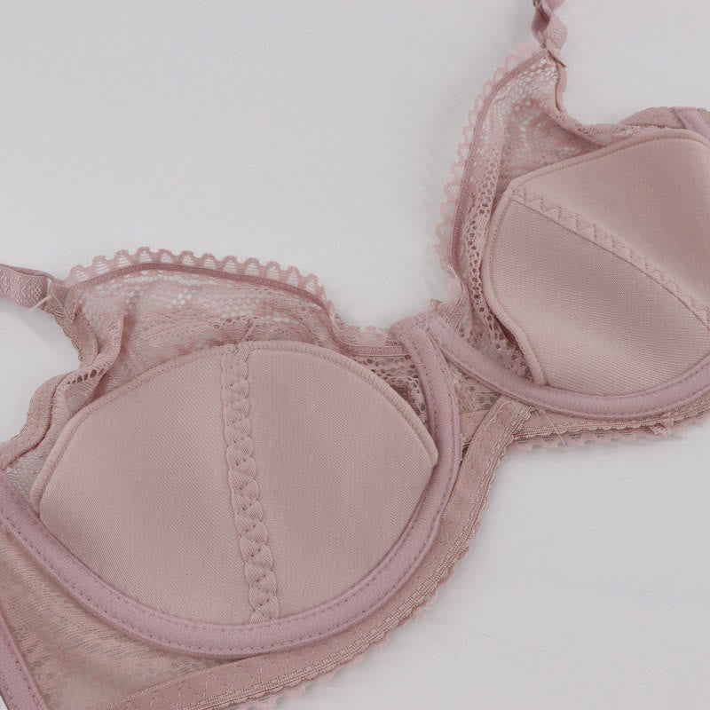 Soutien-gorge à armatures sexy en dentelle transparente