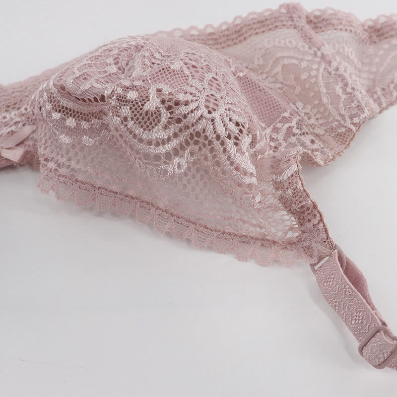 Soutien-gorge à armatures sexy en dentelle transparente