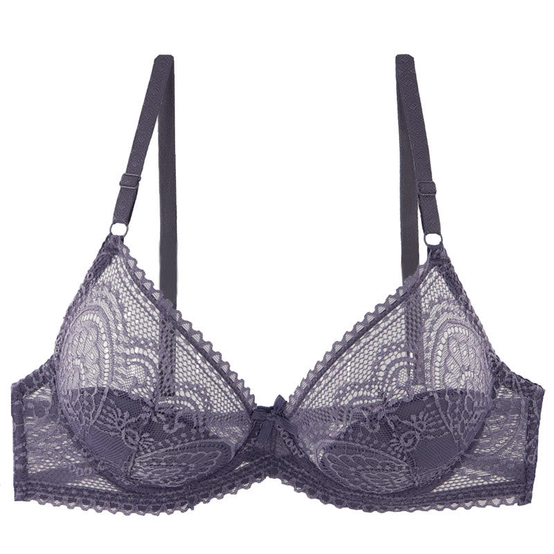 Soutien-gorge à armatures sexy en dentelle transparente